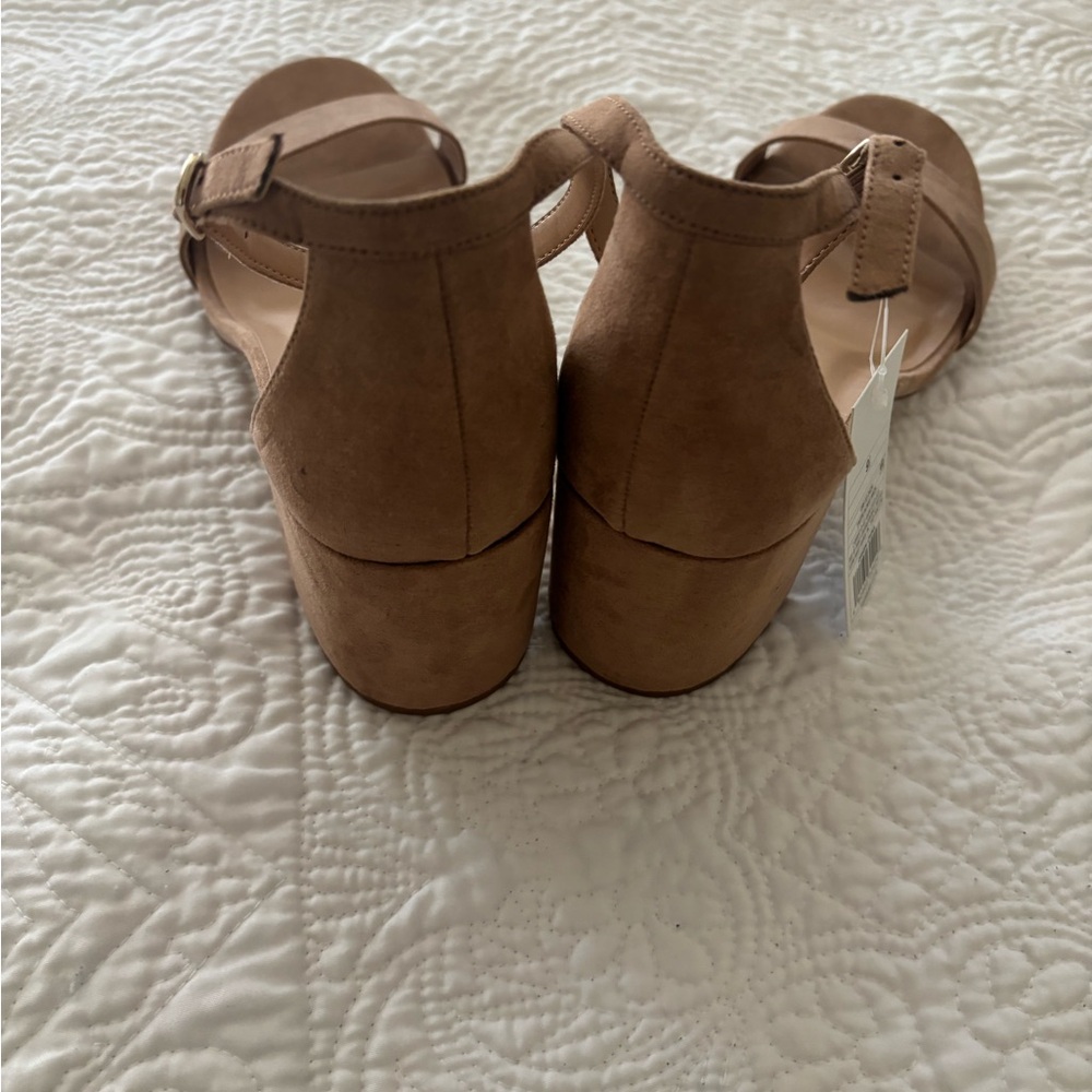 A New Day Women's Brown Suede Heels - Picture 2 of 5